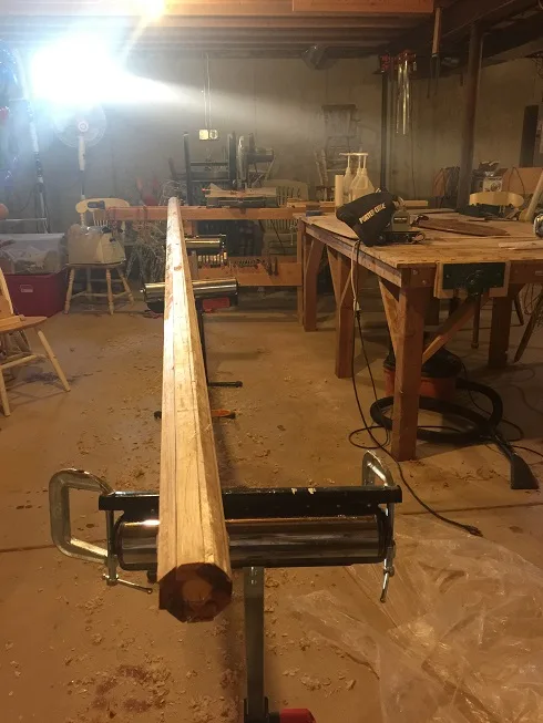 Shaping SCAMP birdsmouth mast