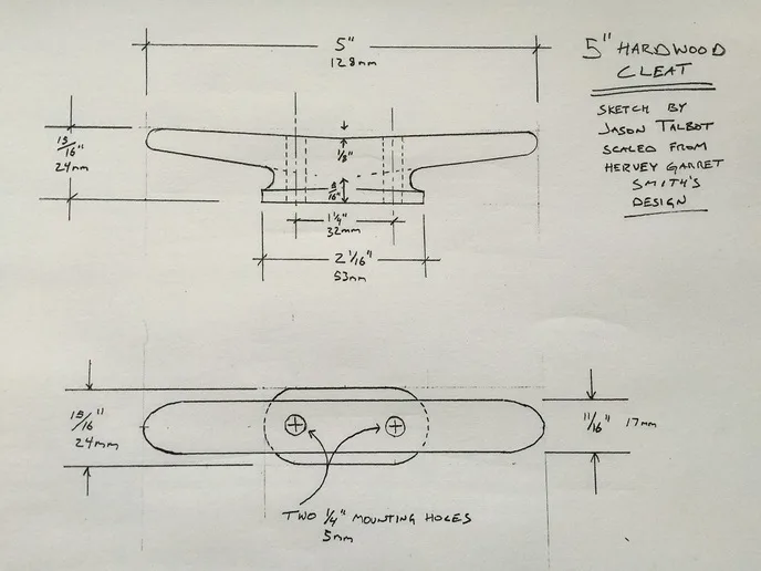 Wooden Cleat Drawing