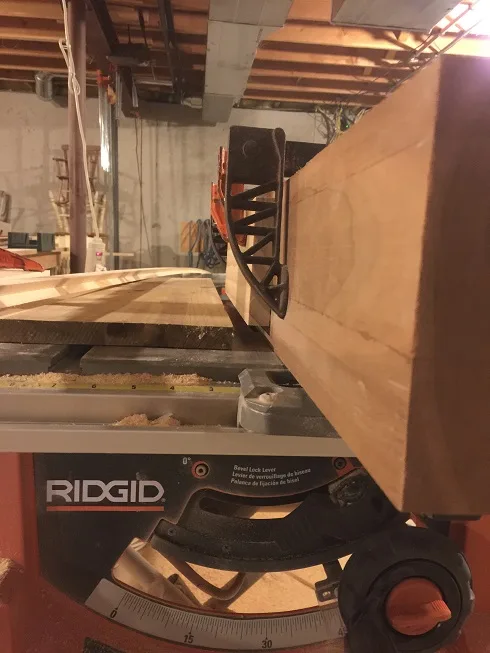 Tablesaw setup for Birdsmiuth mast