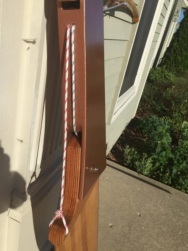 SCAMP rudder uphaul and downhaul