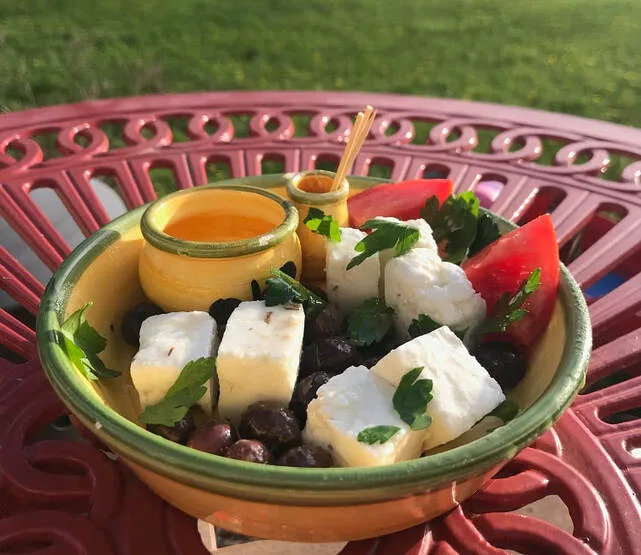 Homemade feta cheese