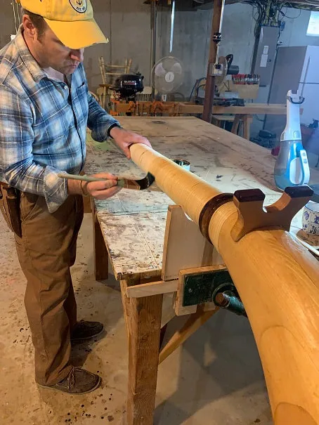 Finishing an Alphorn